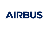 L'image montre le logo AIRBUS avec le mot AIRBUS écrit en lettres majuscules bleu foncé en gras sur un fond transparent.